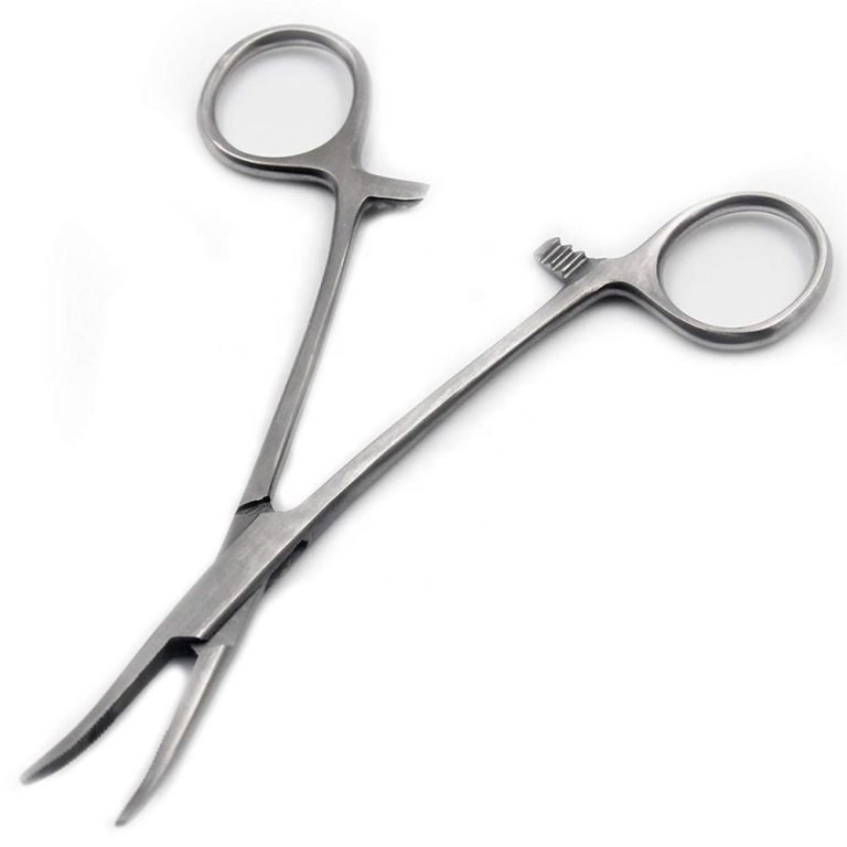 Curved hemostatic artery forceps