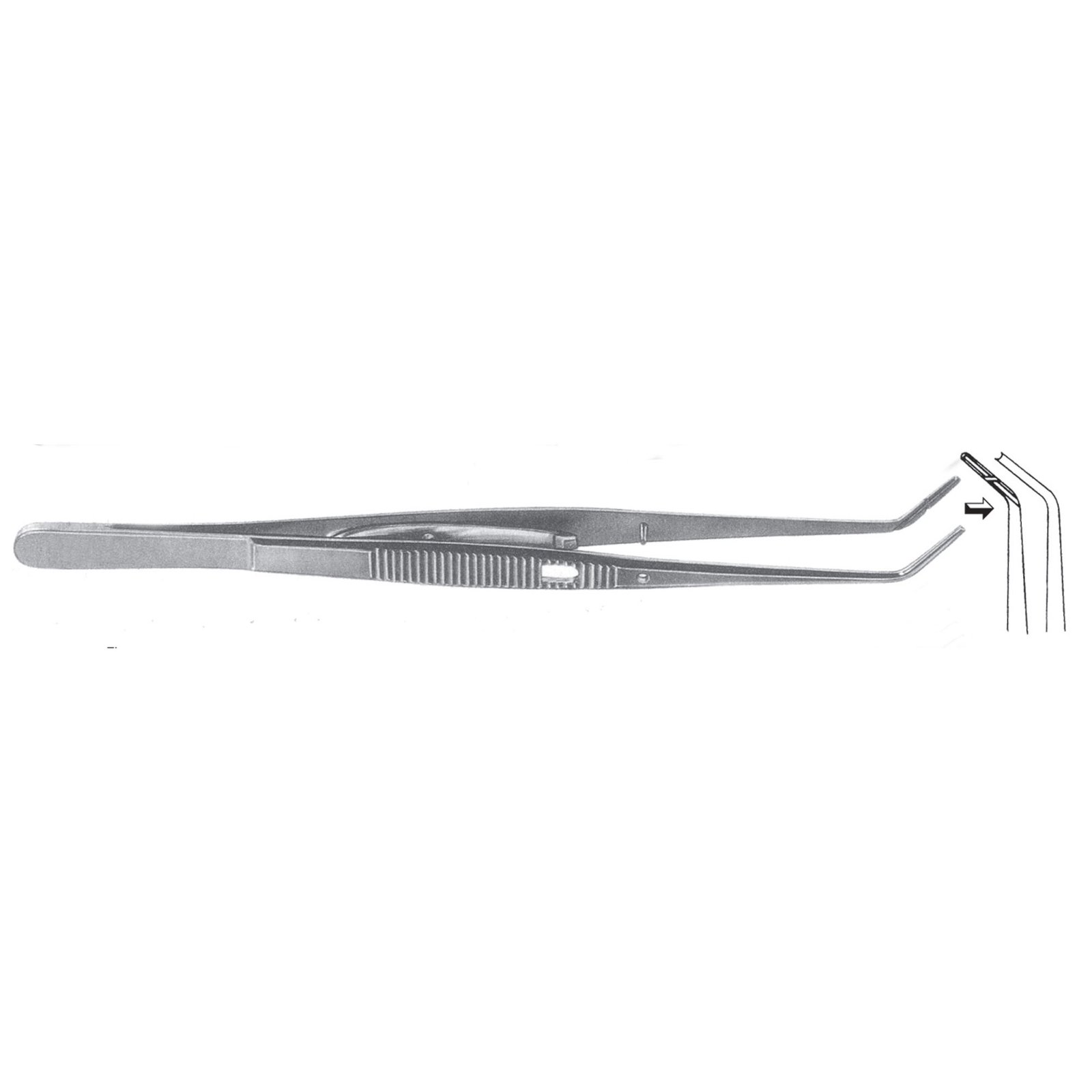 Pak Line Manufacturer Self Locking Suture Pliers Angled Locking Forceps