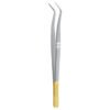 meriam cotton forceps angled tungsten carbide gold handle dental diagnostic restorative instrument pak line industries