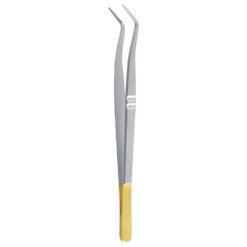 meriam cotton forceps angled tungsten carbide gold handle dental diagnostic restorative instrument pak line industries