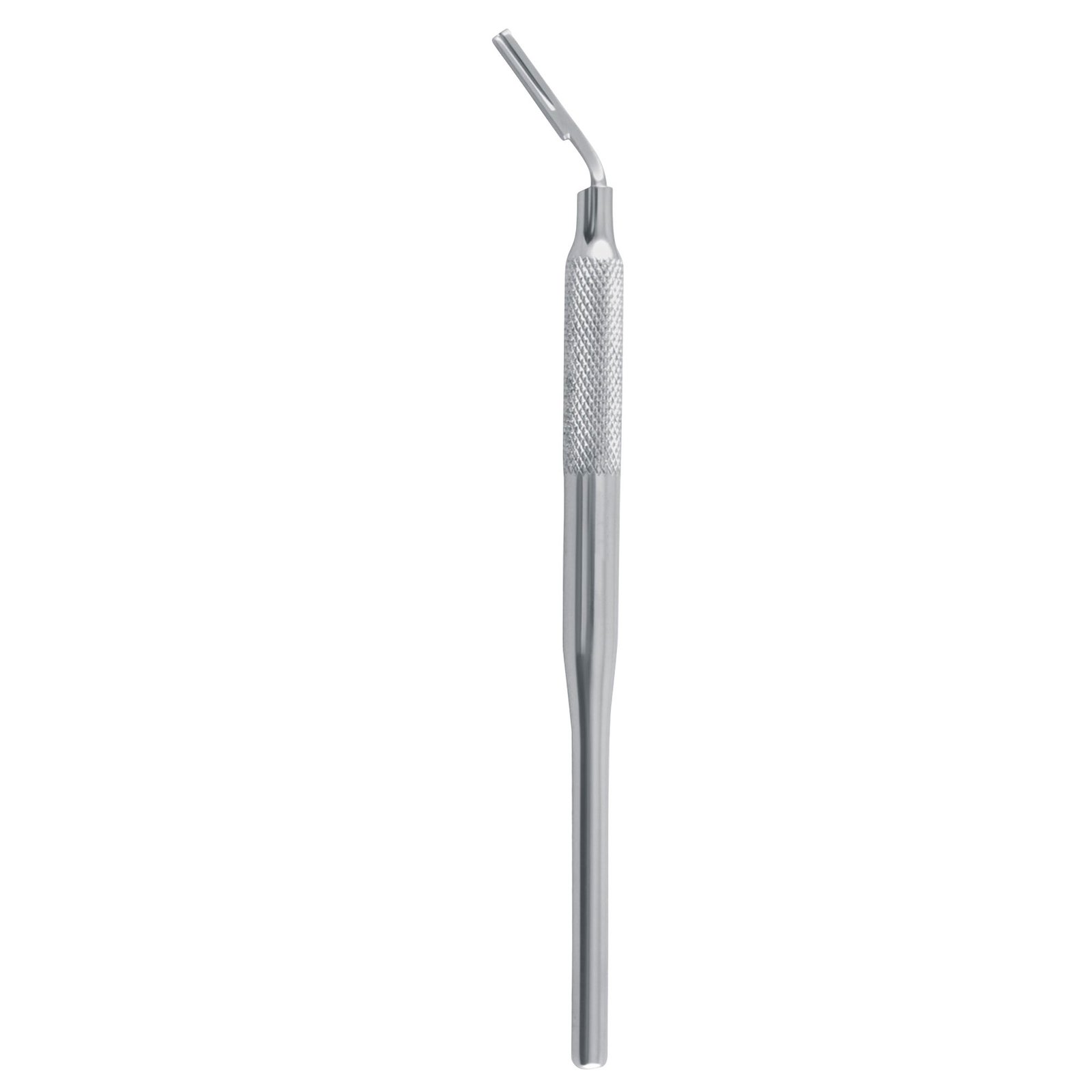angled round knurled scalpel handle 45 degree stainless steel surgical dental instrument pak line industries