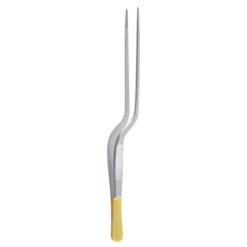 gruenwald ear forceps bayonet style tungsten carbide gold handle ent nasal otology surgical instrument pak line industries