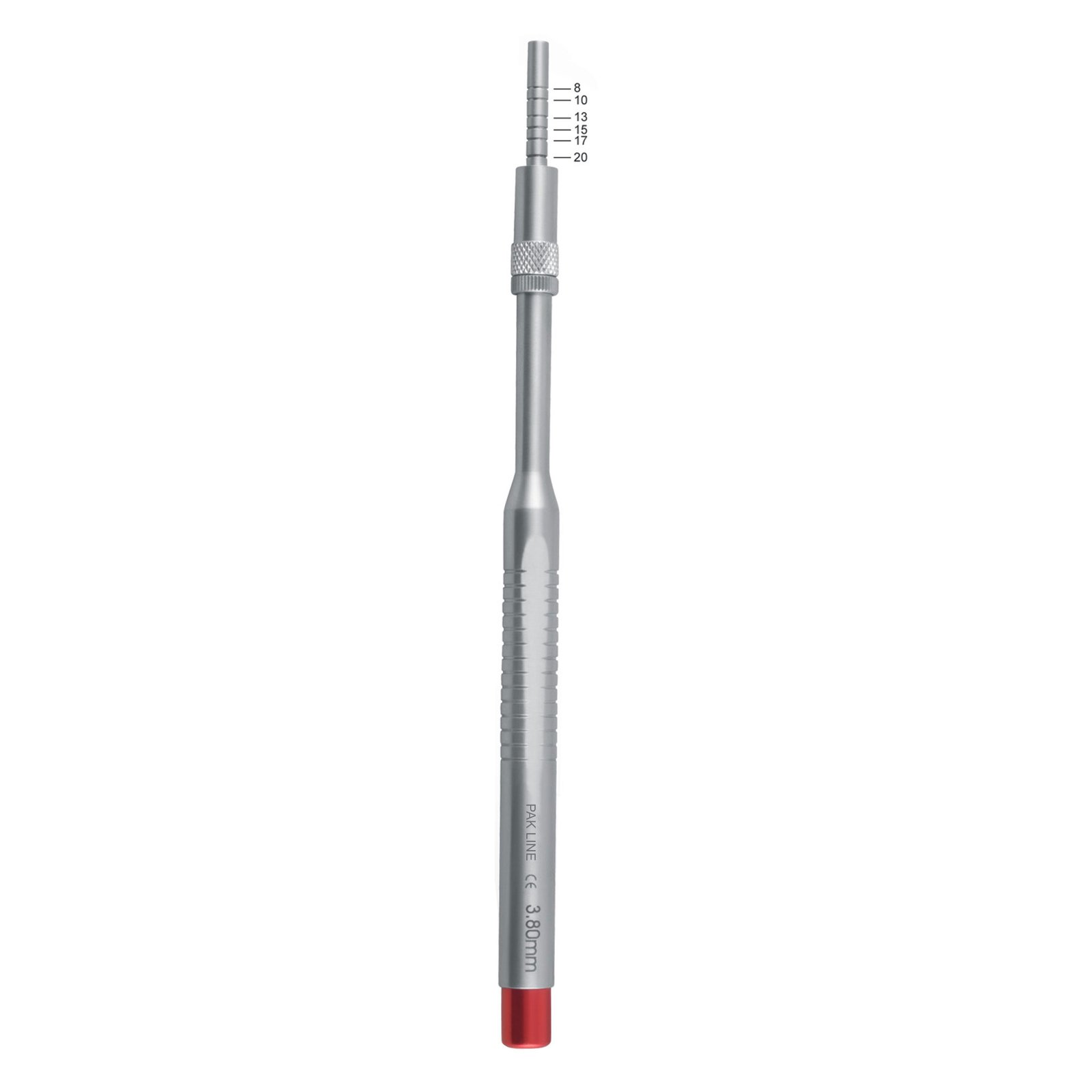 straight graduated osteotome red color coded stainless steel dental implant surgical instrument pak line industries
