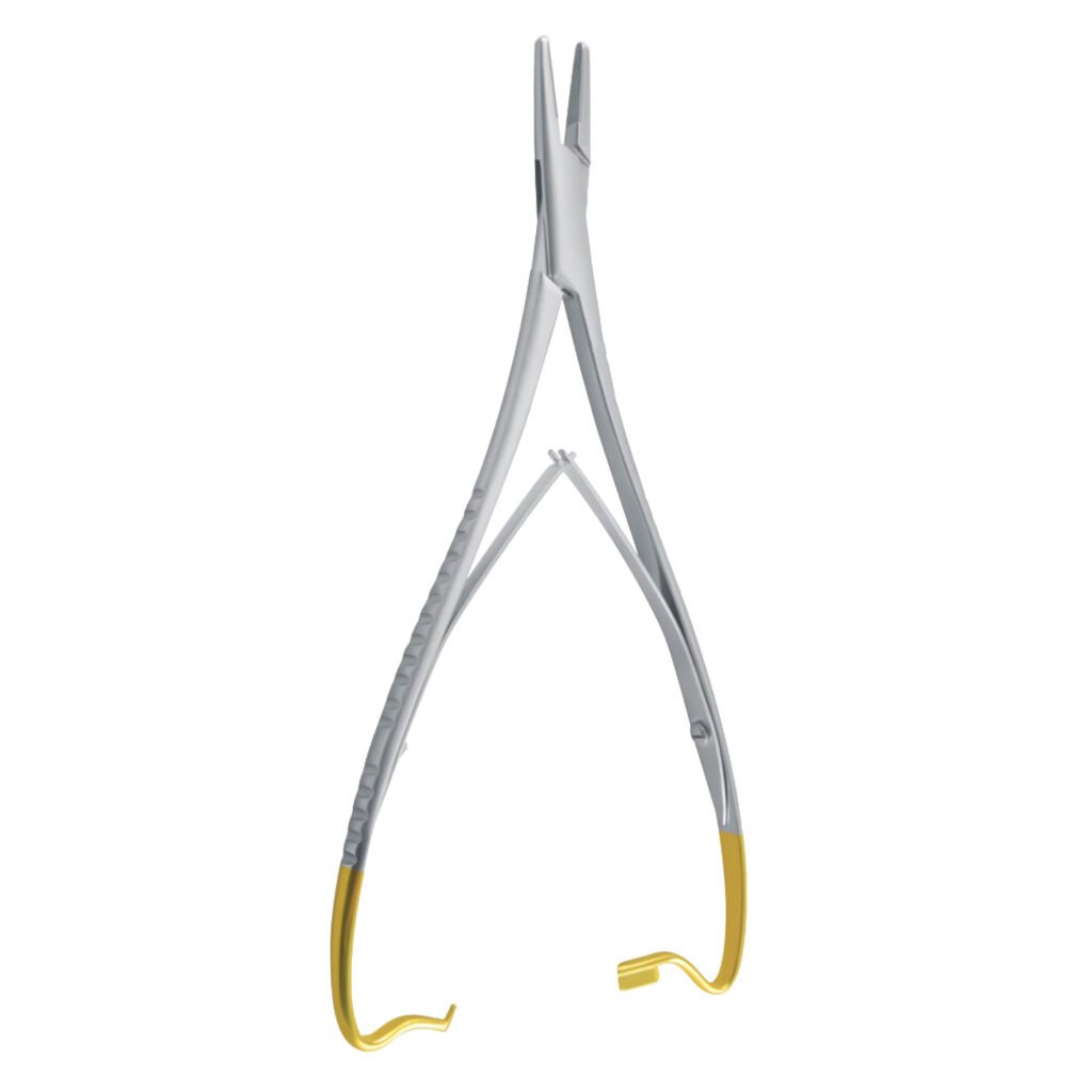 mathieu needle holder tungsten carbide gold handle dental orthodontic surgical instrument pak line industries