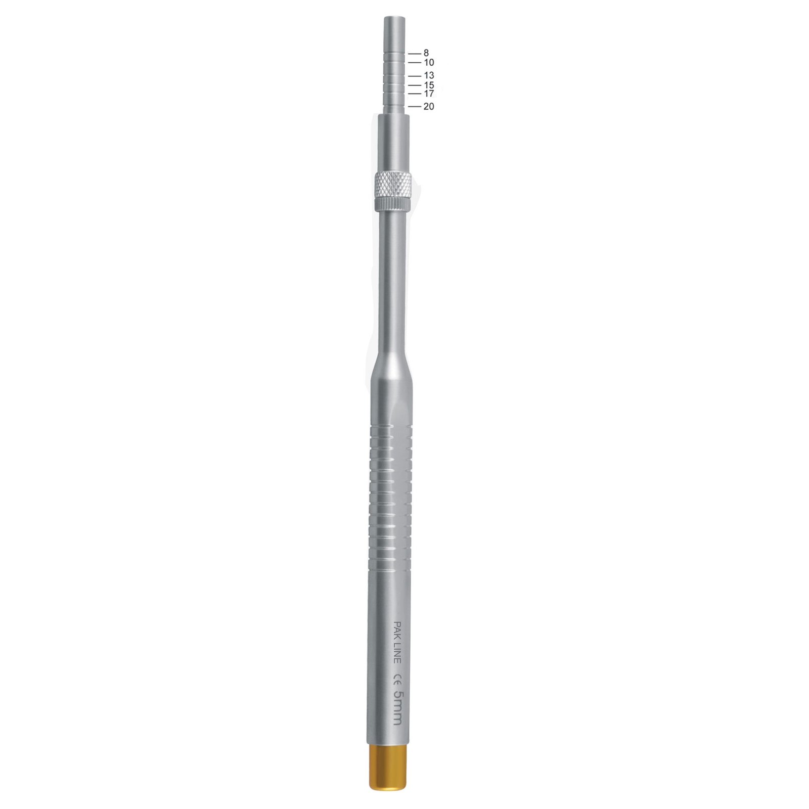 straight graduated osteotome yellow color coded stainless steel dental implant instrument pak line industries