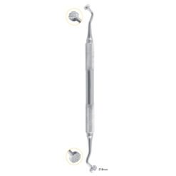 large 8mm serrated bone compactor stainless steel dental grafting instrument pak line industries