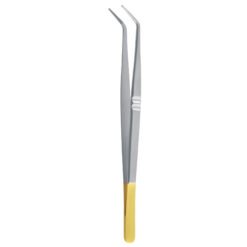 college cotton forceps angled tungsten carbide gold handle dental diagnostic restorative instrument pak line industries