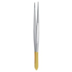 thumb dressing forceps tungsten carbide gold handle surgical tissue handling instrument pak line industries