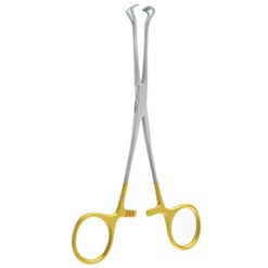 babcock tissue forceps fenestrated tungsten carbide gold handle surgical intestinal gynecological instrument pak line industries