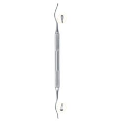 s-curved double ended sinus lift instrument stainless steel membrane elevator pak line industries