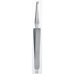 cross action bracket placing tweezer with integrated miller ruler orthodontic instrument pak line industries
