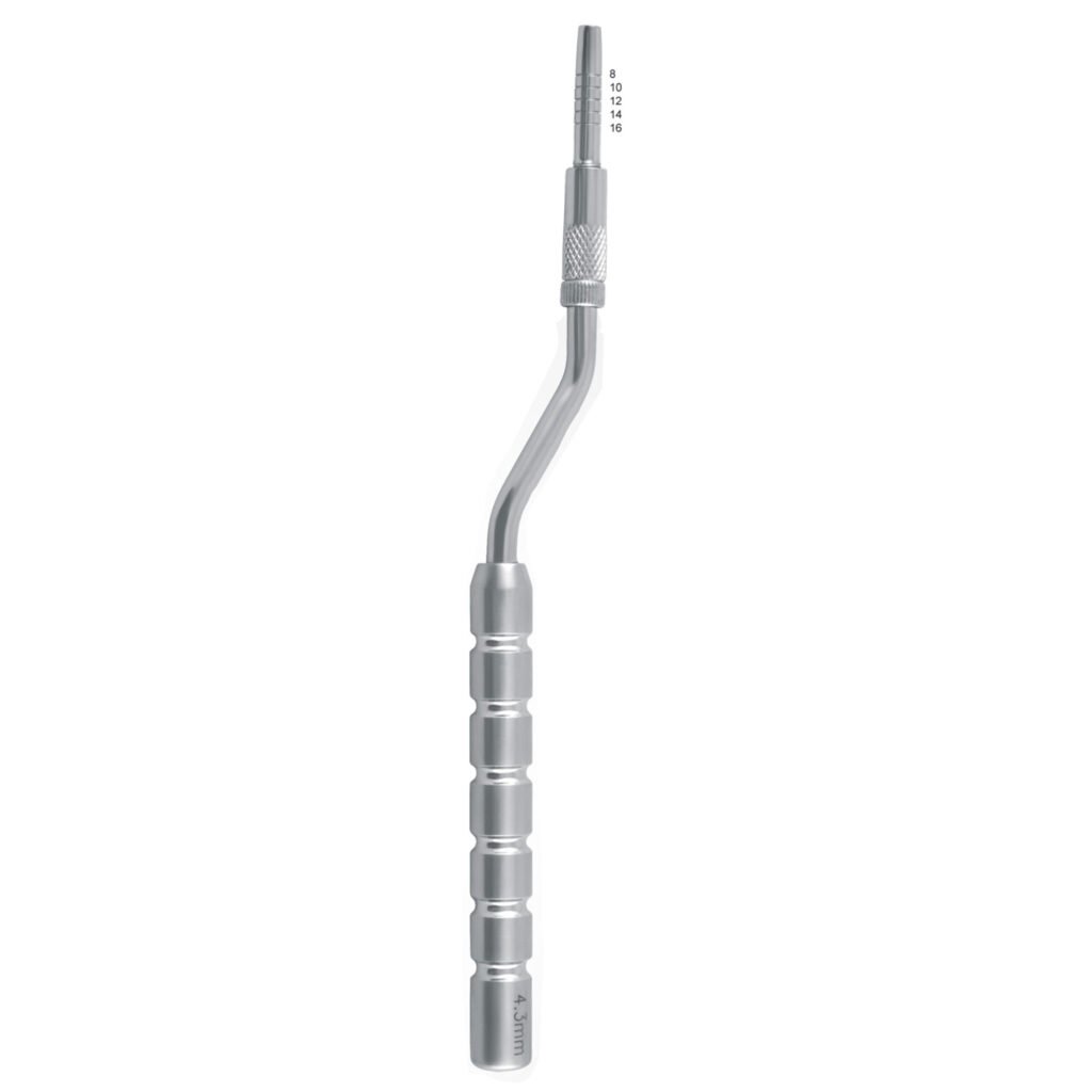 bayonet graduated convex osteotome stainless steel dental implant surgical instrument pak line industries