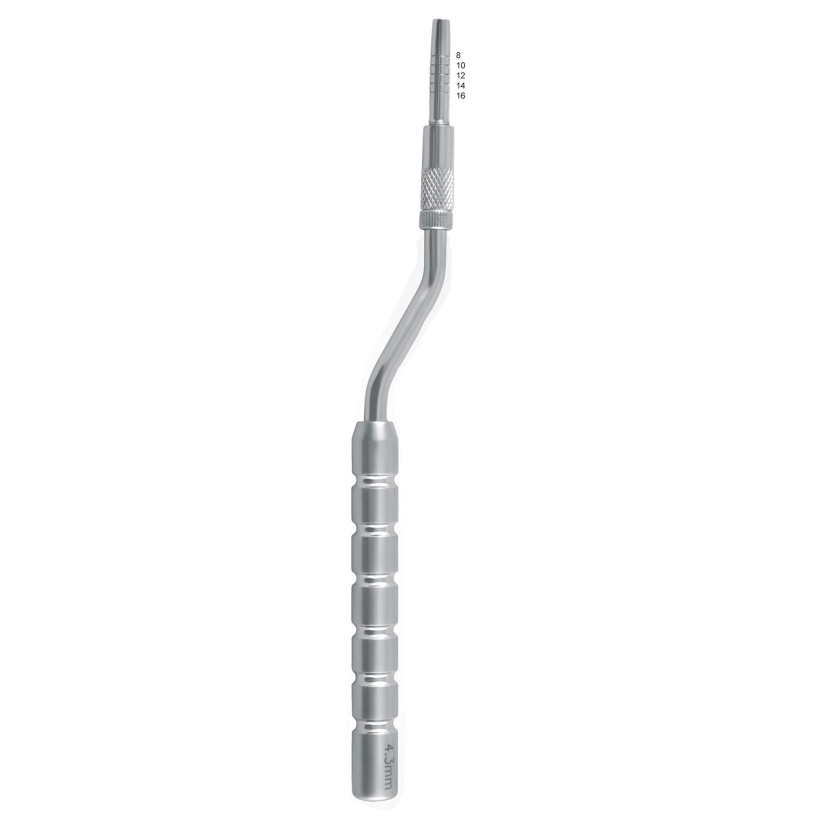 bayonet graduated convex osteotome stainless steel dental implant surgical instrument pak line industries