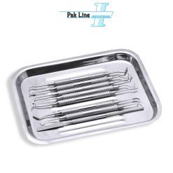 orthodontic hand instruments set 9 pcs stainless steel dental tools in scaler tray pak line industries