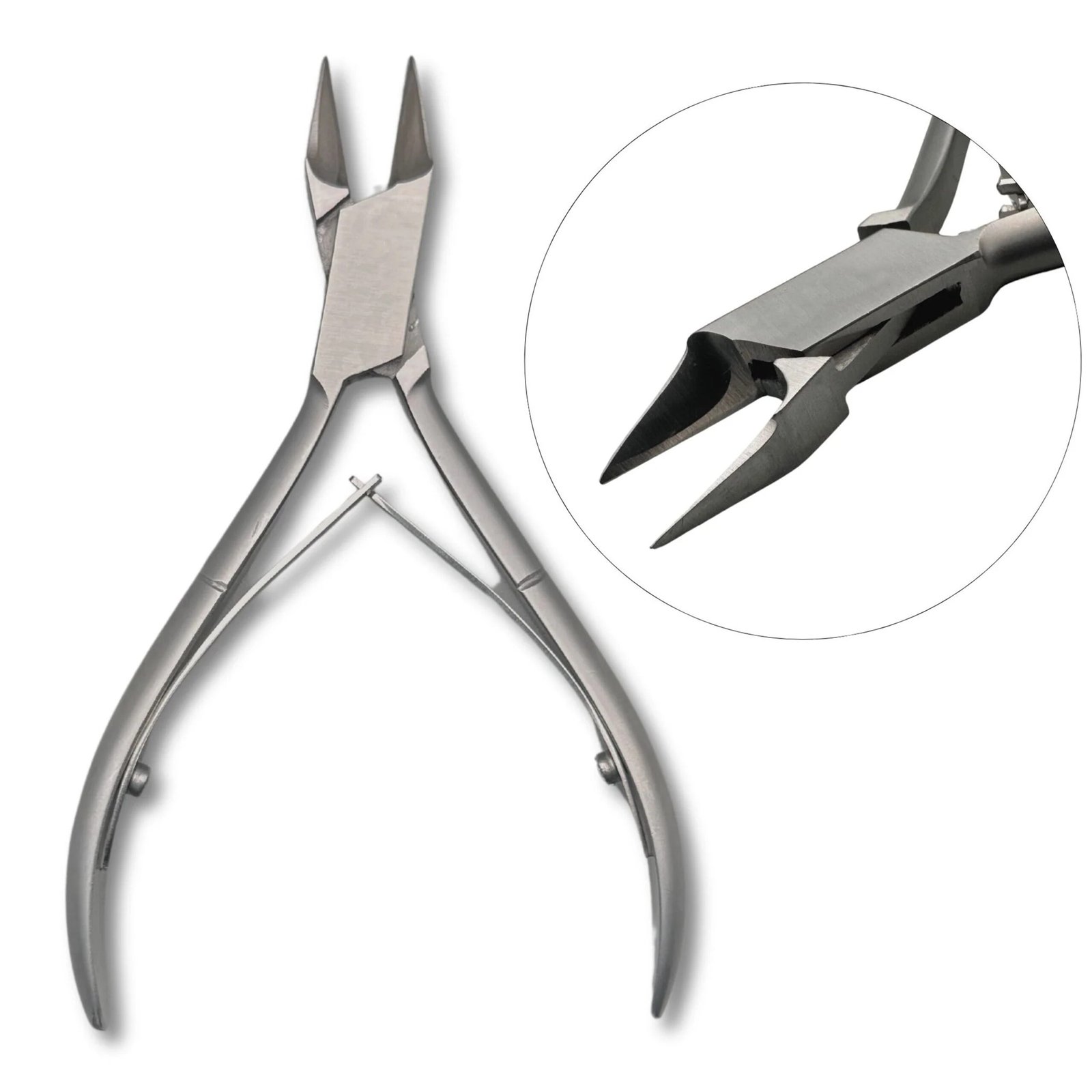 ingrown nail nipper pointed straight 11.5cm mini podiatry chiropody fine tipped surgical cutter double spring pak line industries