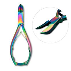 14cm titanium nail nipper concave blades rainbow coated heavy duty podiatry chiropody thick nail cutter pak line industries