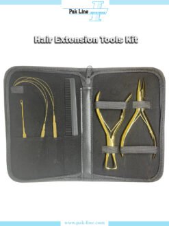 hair extension tools kit gold micro ring opening closing pliers loop threader latch hook zippered case pak line industries