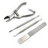 pedicure kit 4 pieces professional foot care set barrel spring nail nipper diamond file probe pak line industries