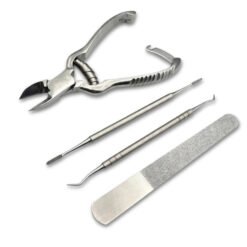 pedicure kit 4 pieces professional foot care set barrel spring nail nipper diamond file probe pak line industries