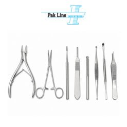 podiatry instruments set nail surgery 7 pieces thwaites nipper micro elevator beaver scalpel handle mosquito forceps adson tweezers pak line industries