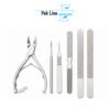 podiatry instruments set 3 mobile foot care set 14.5cm leaf spring clippers blacks file scalpel handle pak line industries