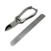 toenail clipper and nail file 2 pcs foot care set concave barrel spring nipper diamond deb file pak line industries