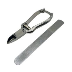 toenail clipper and nail file 2 pcs foot care set concave barrel spring nipper diamond deb file pak line industries