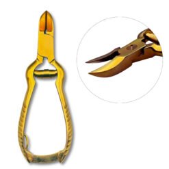 toenail nipper clipper 14cm gold finish concave blade heavy duty podiatry chiropody thick nail cutter pak line industries