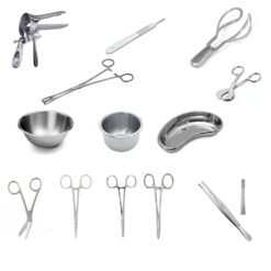 basic delivery set 19 piece gynecology obstetrics surgical instruments and holloware pak line industries