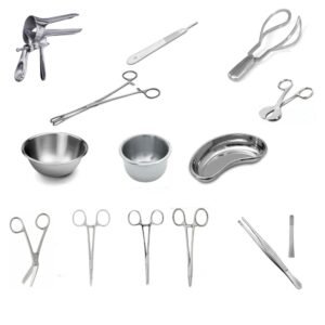 basic delivery set 19 piece gynecology obstetrics surgical instruments and holloware pak line industries
