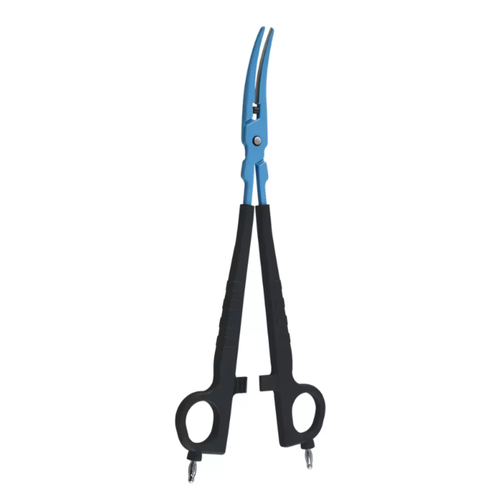 artery sealer 26 cm curved bipolar electrosurgical vessel sealing forceps blue insulated neck black handle pak line industries