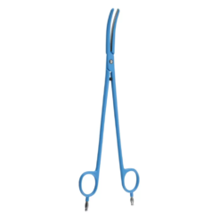 bipolar artery sealer 26cm curved bipolar electrosurgical vessel sealing forceps blue insulated pak line industries
